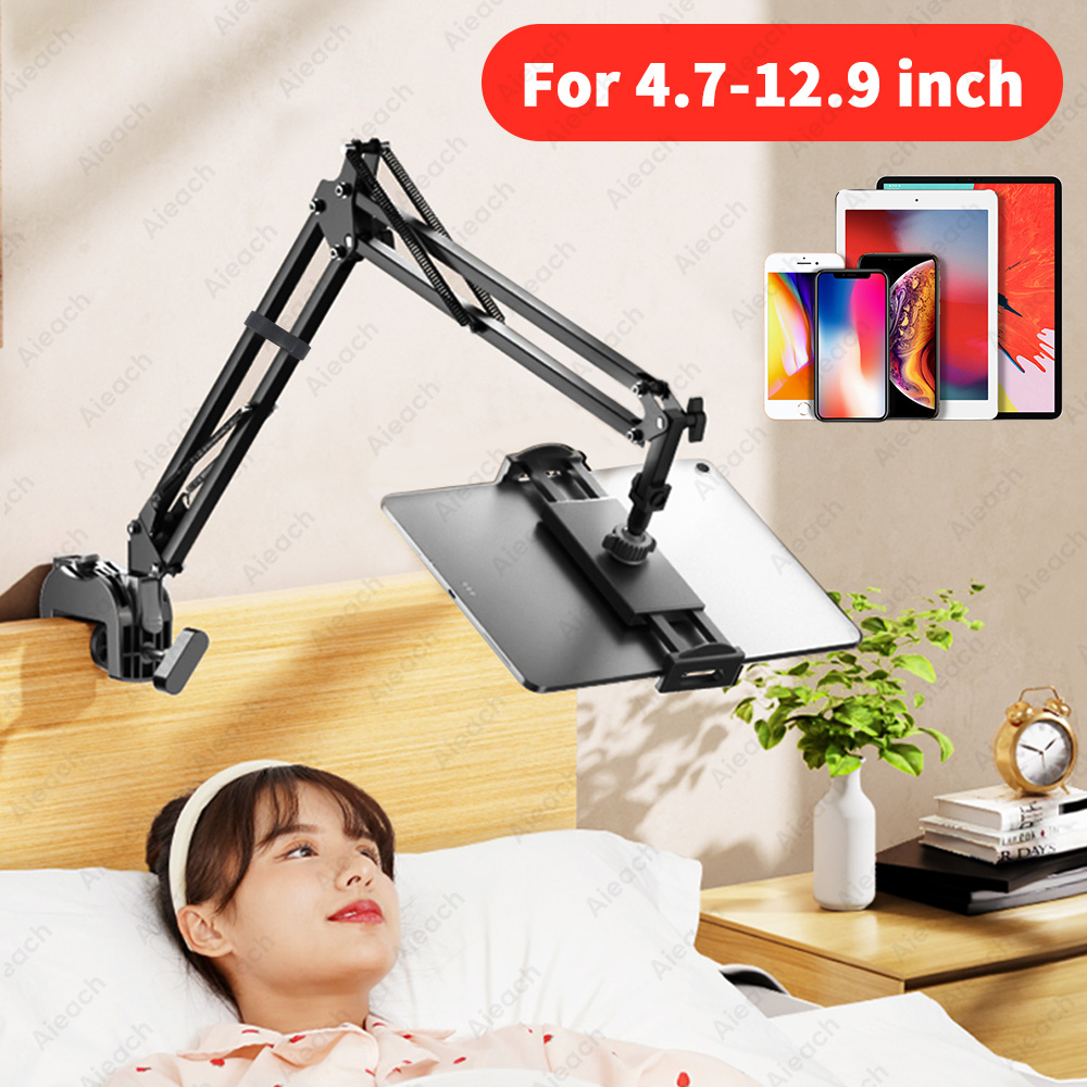 Desk Setup Ipad - Adjustable Bed Tablet Stand for 4-12.9