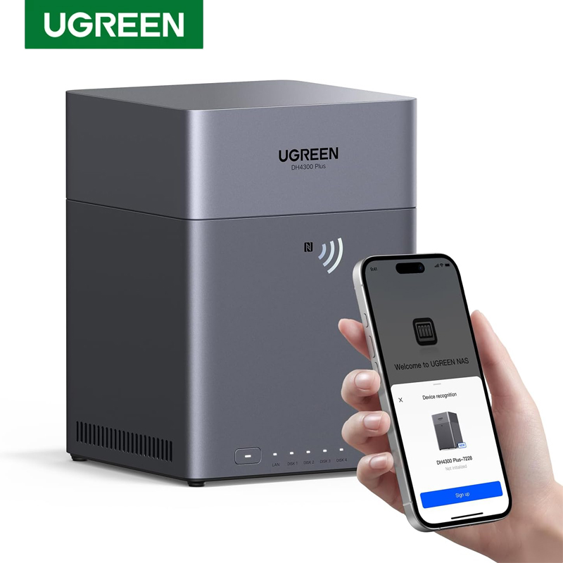 Desk Setup Organization - UGREEN NAS DH4300 Plus 4 Bay