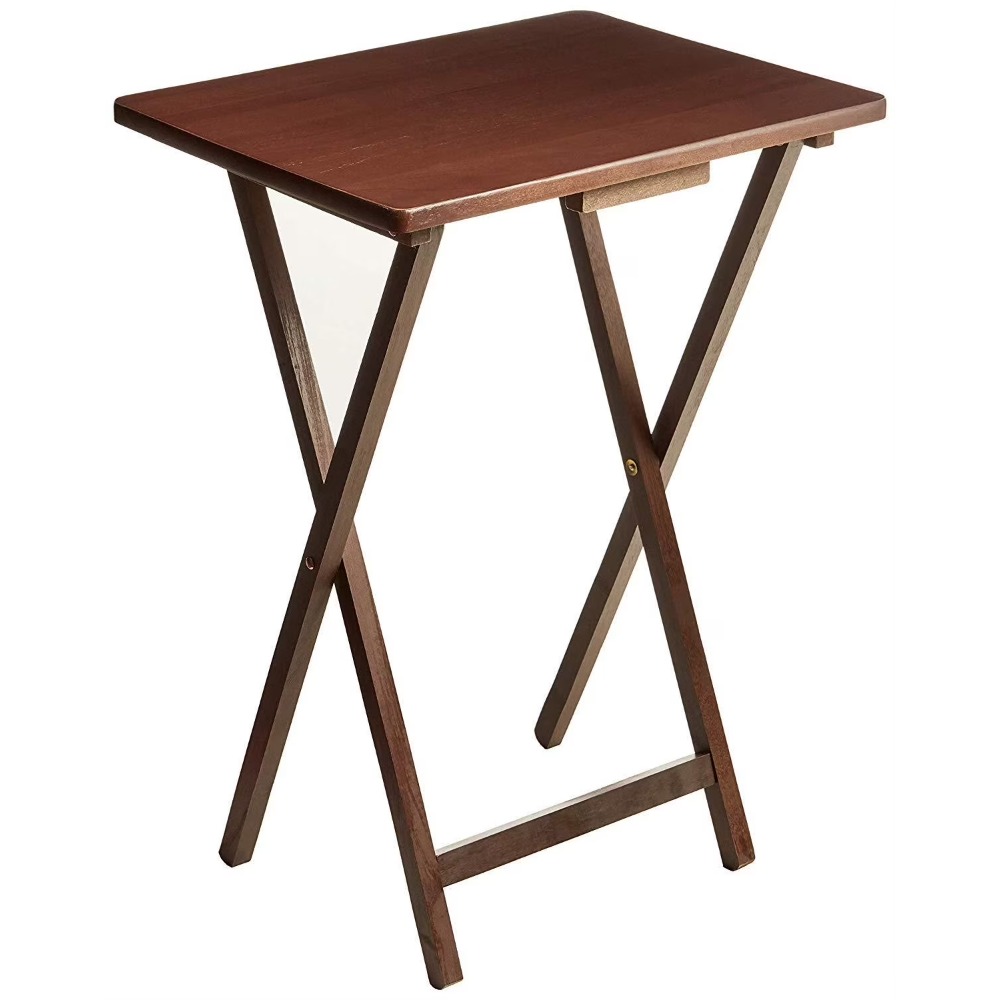 Rubberwood Folding TV Tray Tab - Desk Setup Desk ulasan dan harga