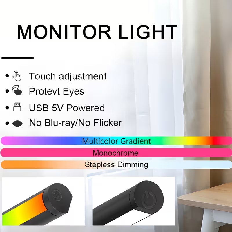 LED Monitor Light Bar 30cm 40c - Setup Desk Monitor ulasan dan harga