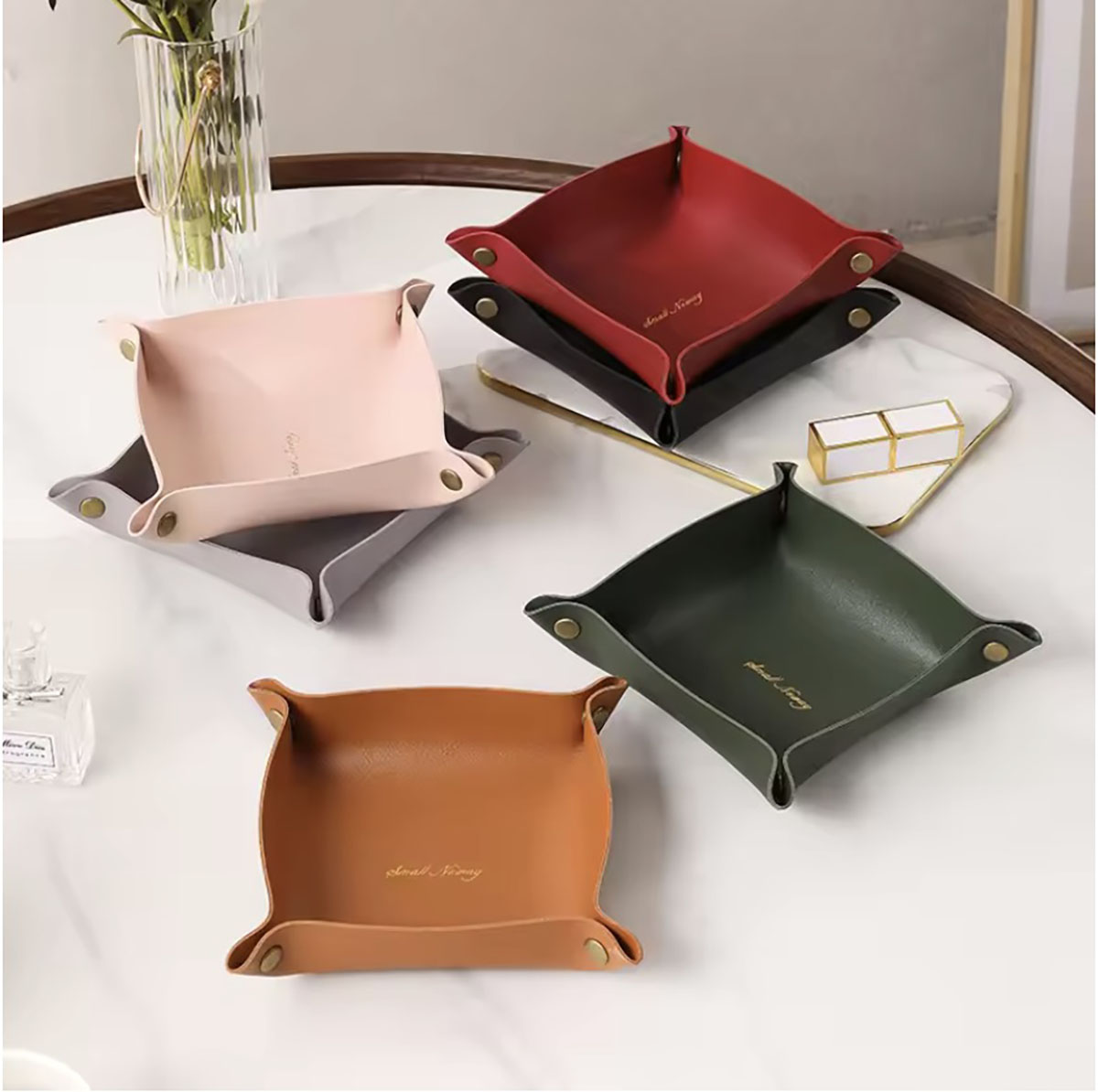 Nordic Style Leather Storage T - Desk Setup Organization ulasan dan harga