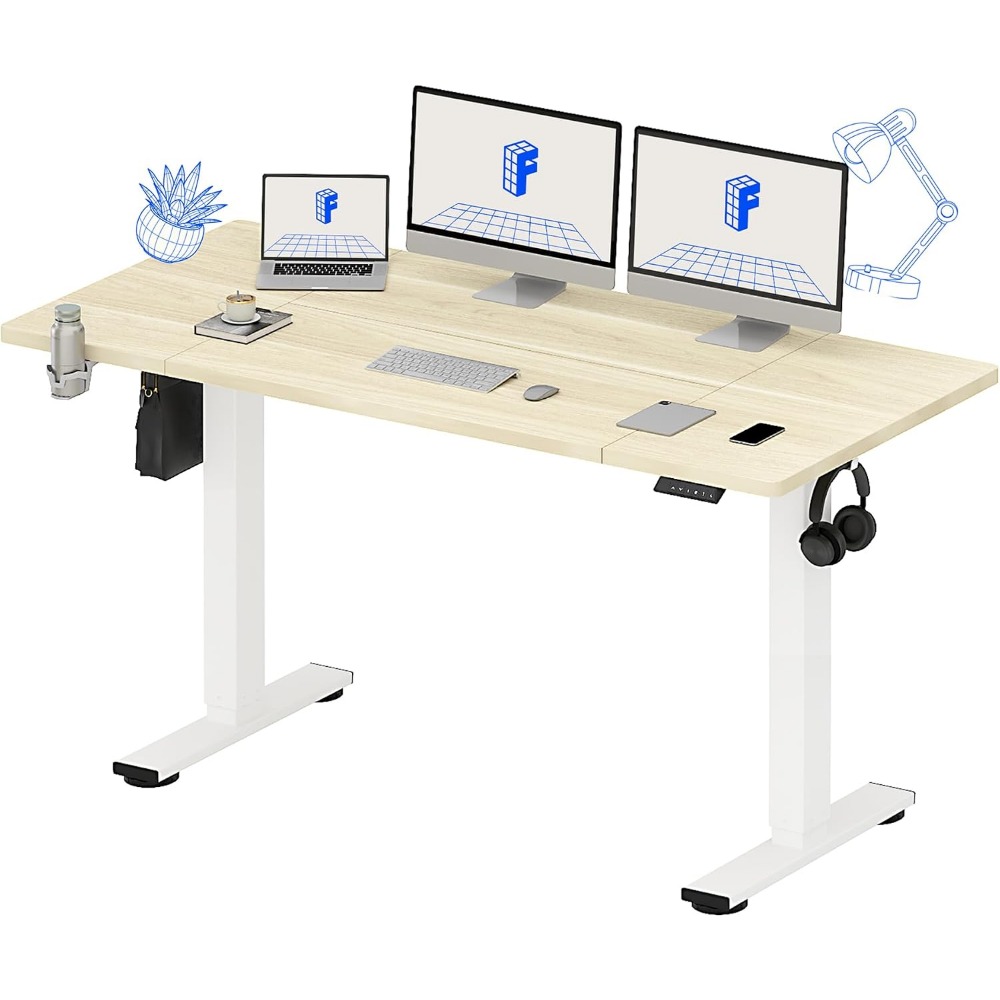 FLEXISPOT 63x32 Inch Electric  - Setup Desk Monitor ulasan dan harga