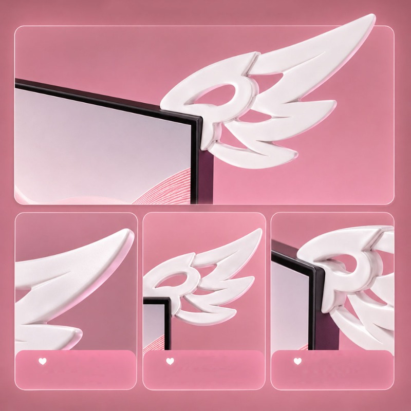 Kawaii 3D Wing Decor for Compu - Setup Desk Monitor ulasan dan harga