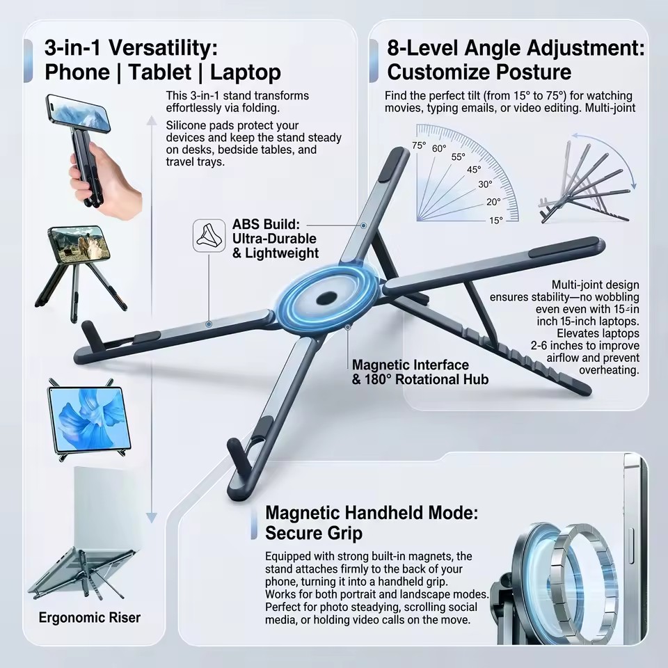 Portable Magnetic Phone Holder - Desk Setup Desk ulasan dan harga