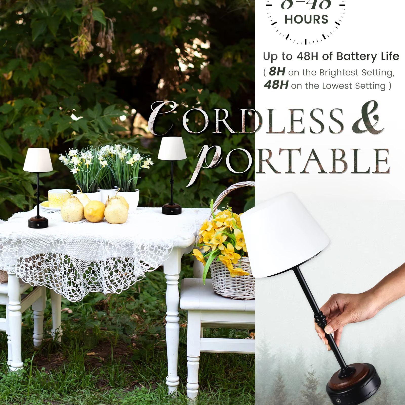 Cordless Table Lamps Set of  5 - Desk Room Setup ulasan dan harga