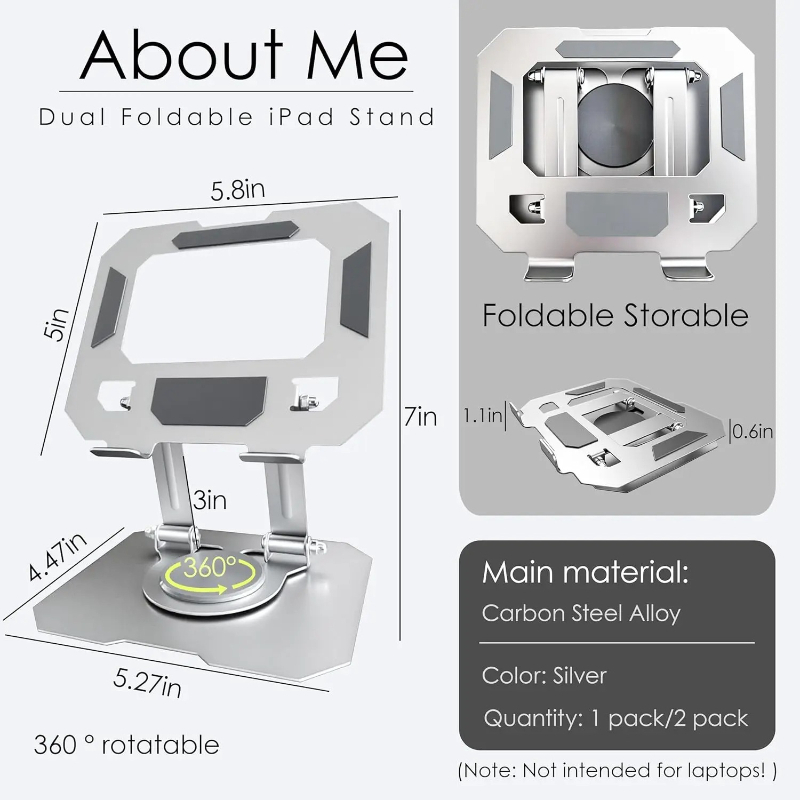 Tablet Holder Carbon Steel Sta - Desk Setup Ipad ulasan dan harga