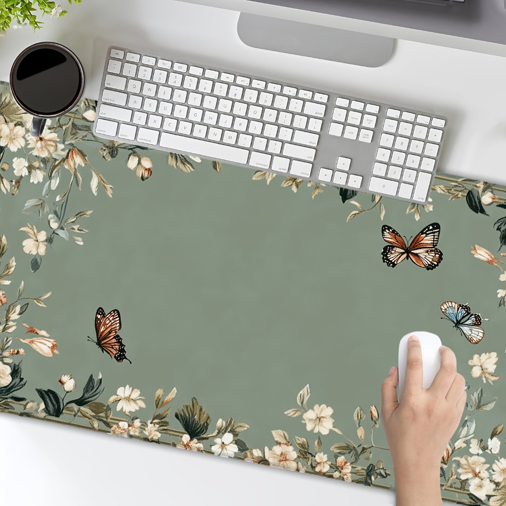 Plant table mat with butterfly - Desk Setup Designer ulasan dan harga