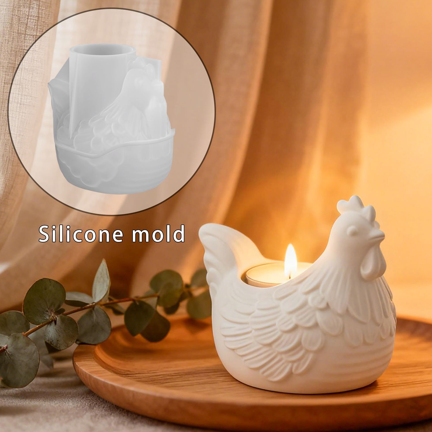 DIY 3D Little Chicken Candle H - Desk Setup Organization ulasan dan harga