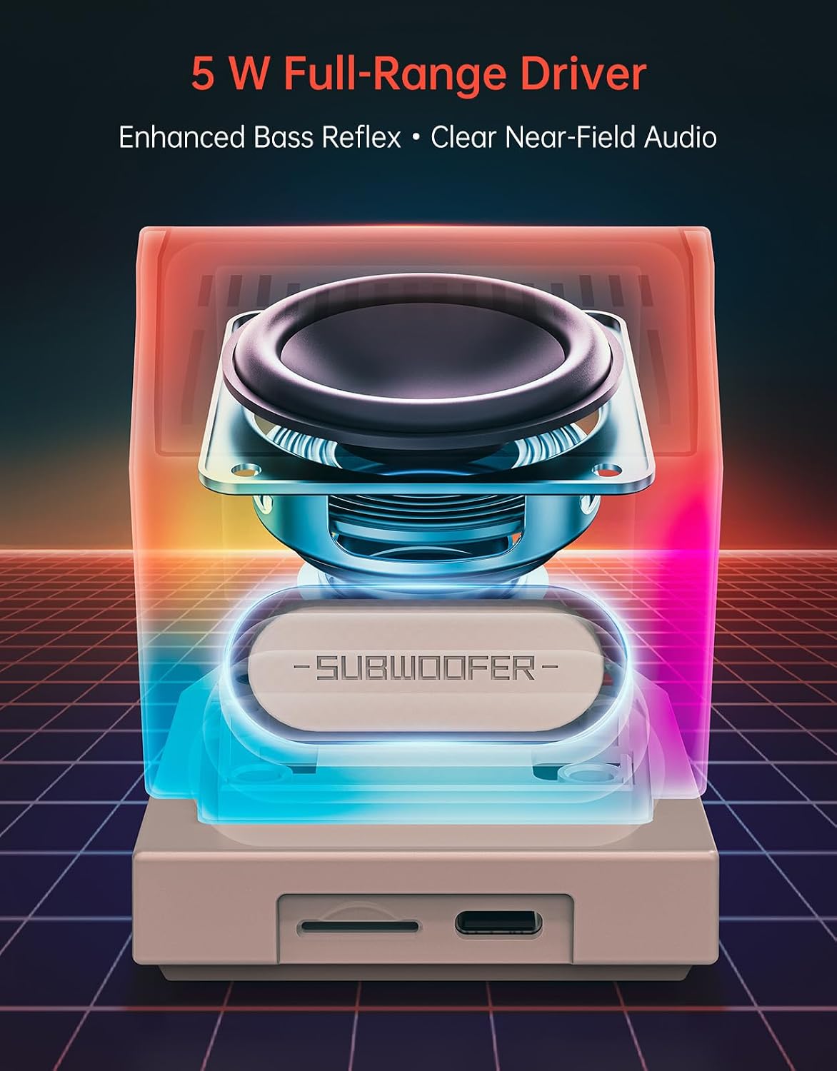 Retro PC-Style Mini Speaker wi - Speaker Desk Setup ulasan dan harga