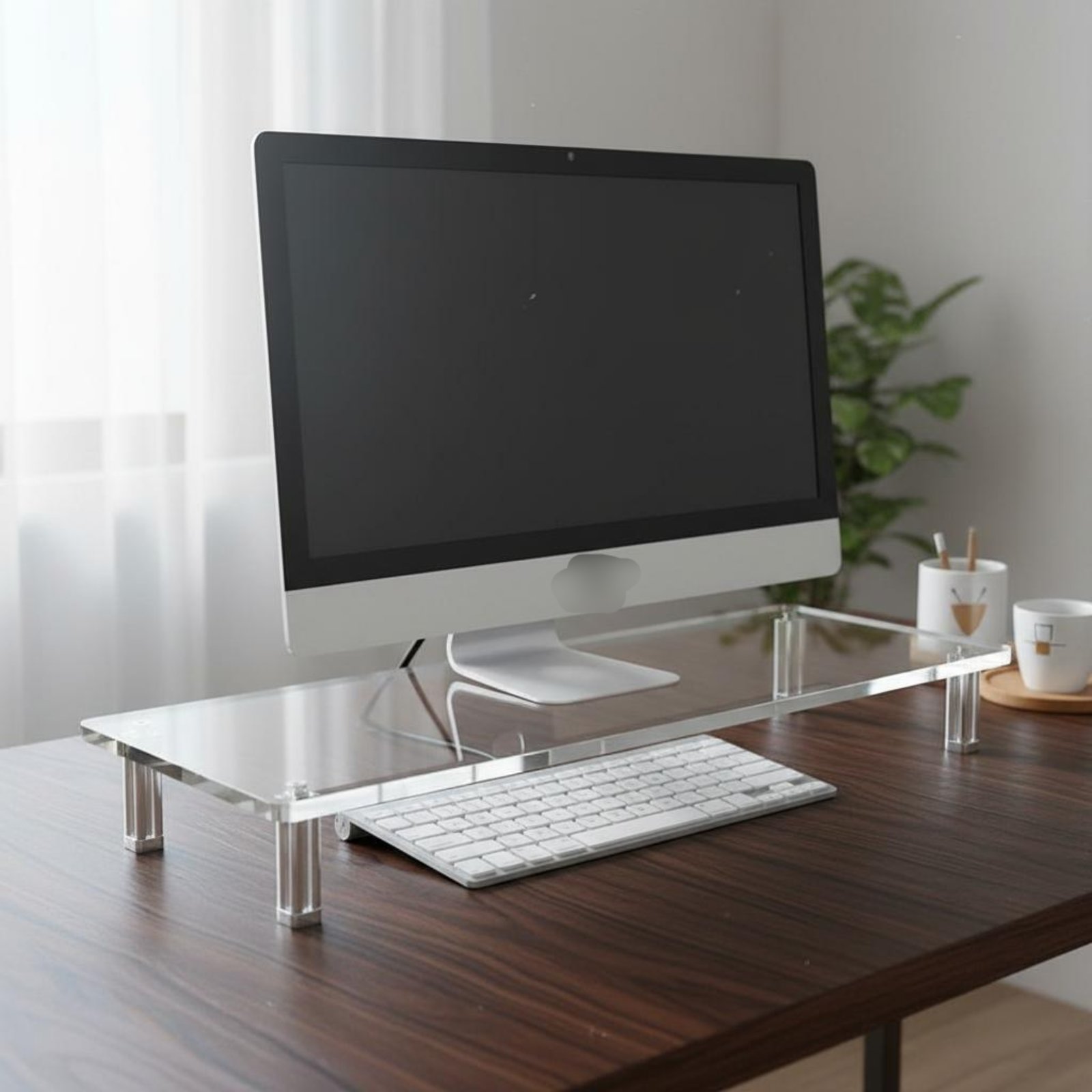 Acrylic Monitor Stand Easy to  - Setup Desk Monitor ulasan dan harga