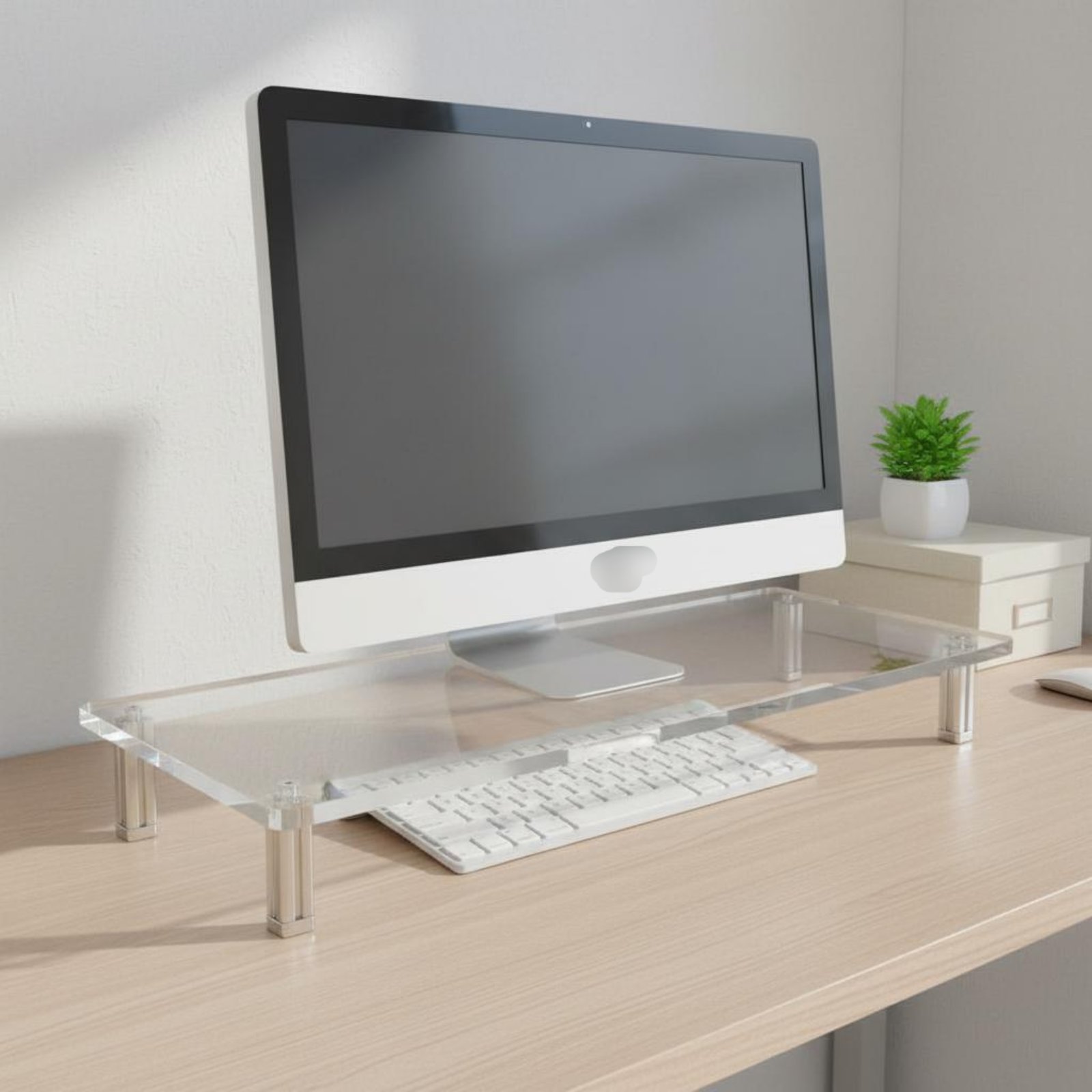Acrylic Monitor Stand Easy to  - Setup Desk Monitor ulasan dan harga