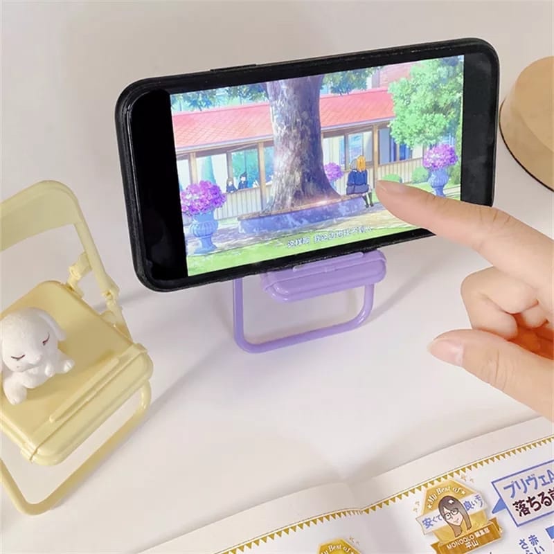 Cute Chair Phone Holder Stand  - Desk Setup Organization ulasan dan harga