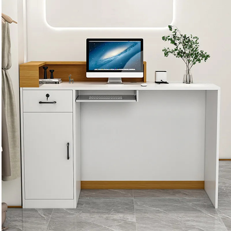 custom.Wooden Hotel Reception  - Desk Setup Desk ulasan dan harga