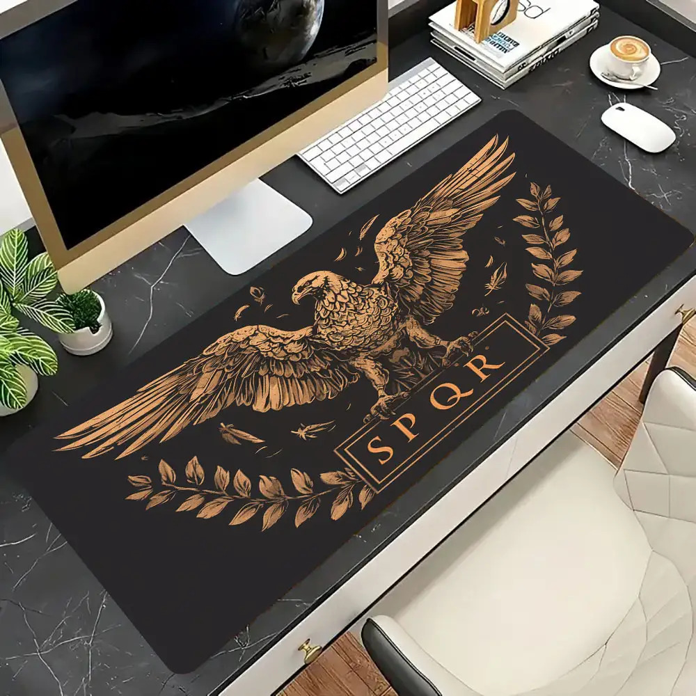 Golden Brown Black Desk Mat De - Desk Room Setup ulasan dan harga