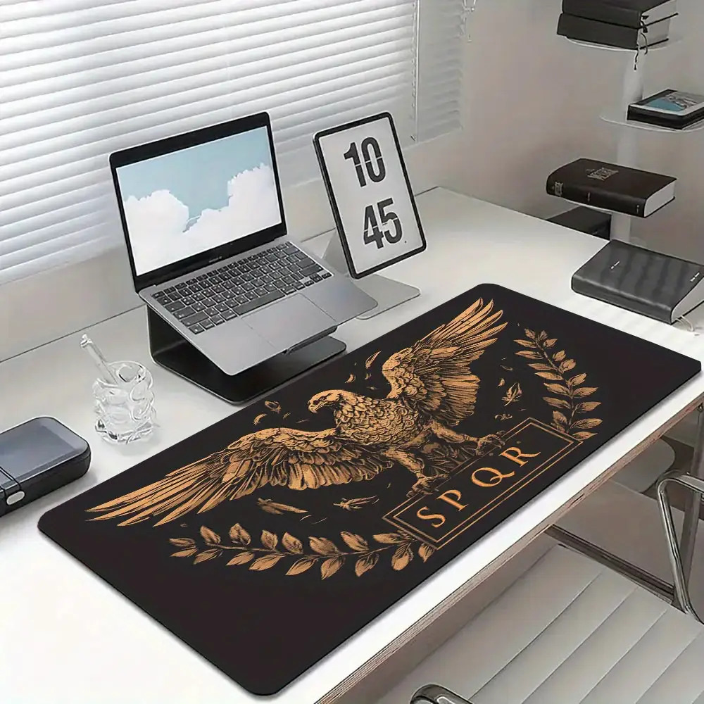 Golden Brown Black Desk Mat De - Desk Room Setup ulasan dan harga