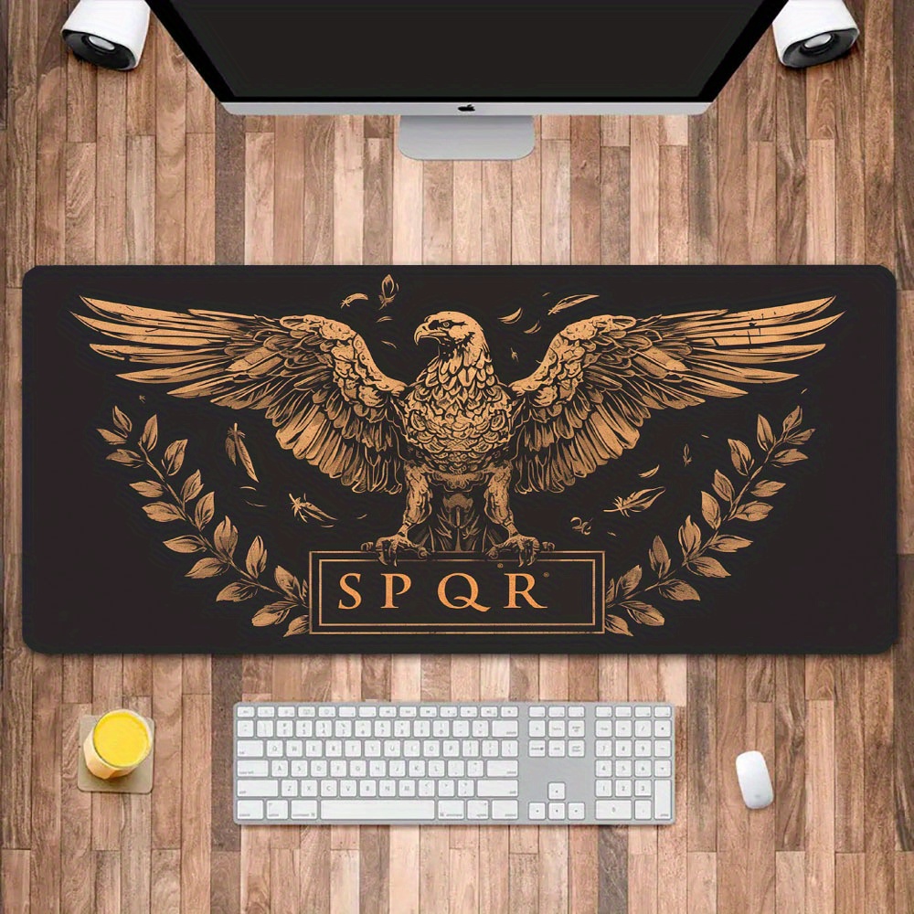 Golden Brown Black Desk Mat De - Desk Room Setup ulasan dan harga