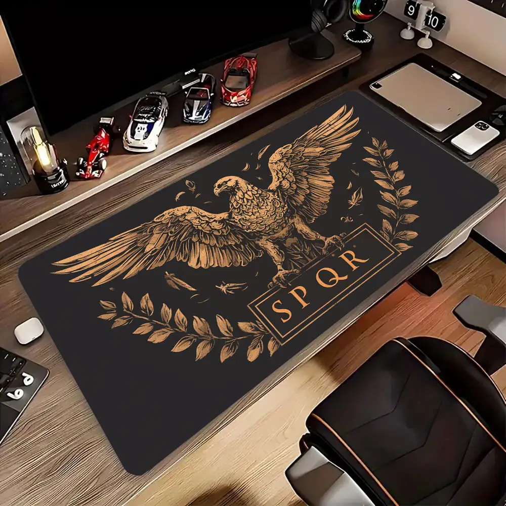 Golden Brown Black Desk Mat De - Desk Room Setup ulasan dan harga